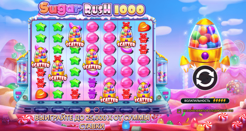 Игра Sugar Rush 1000 на официальном сайте 1Вин